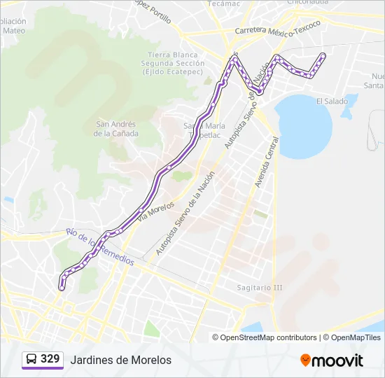 329 Bus Line Map