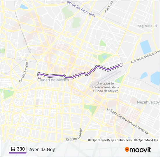 330 Bus Line Map