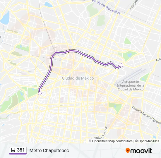 351 Bus Line Map