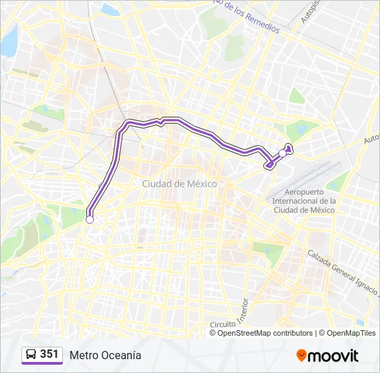 351 Bus Line Map