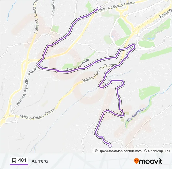 401 Bus Line Map