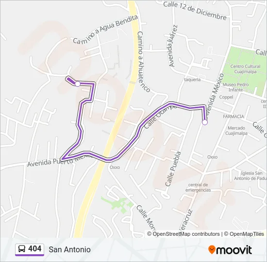 404 Bus Line Map