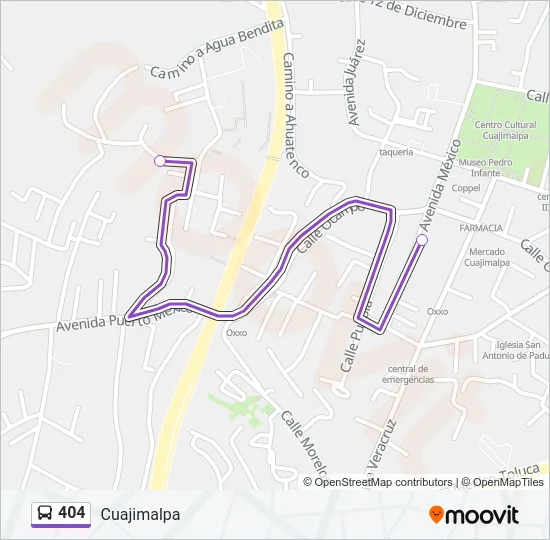 404 Bus Line Map