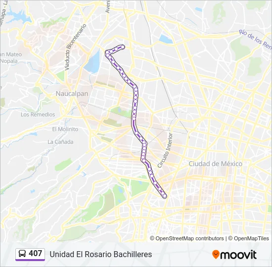 407 Bus Line Map