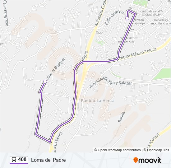 Ruta 408: horarios, paradas y mapas - Loma del Padre (Actualizado)