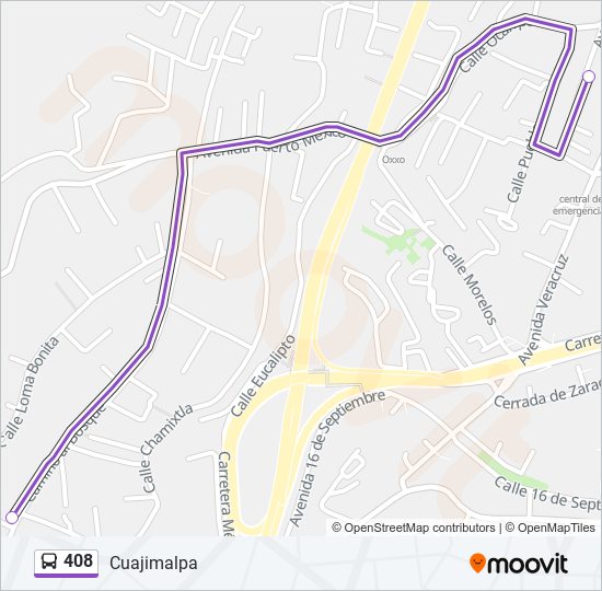 408 Route: Schedules, Stops & Maps - Cuajimalpa (Updated)