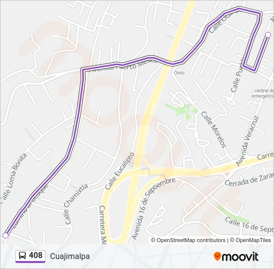 408 Bus Line Map