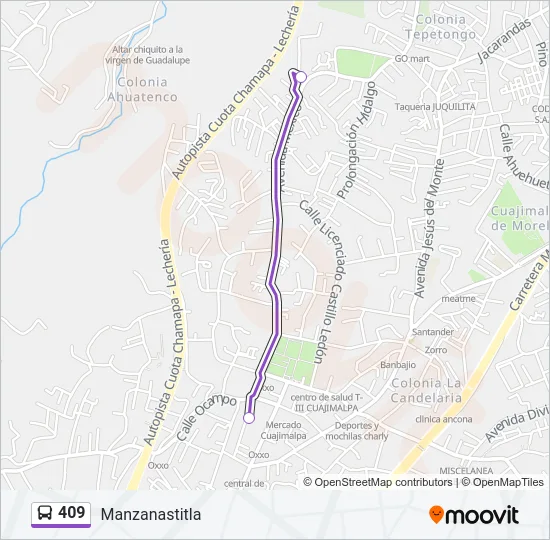 409 Bus Line Map
