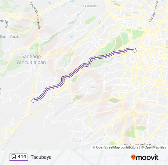 414 Bus Line Map