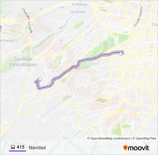 415 Bus Line Map