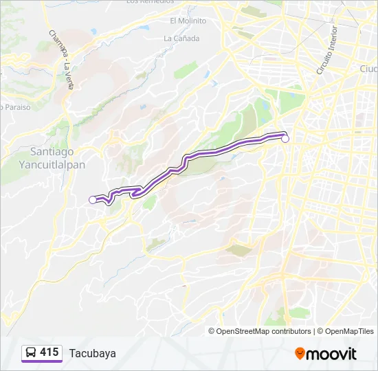 415 Bus Line Map