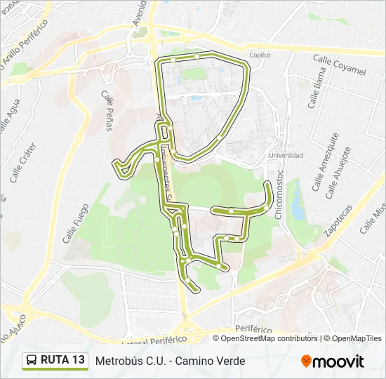 RUTA 13 Bus Line Map