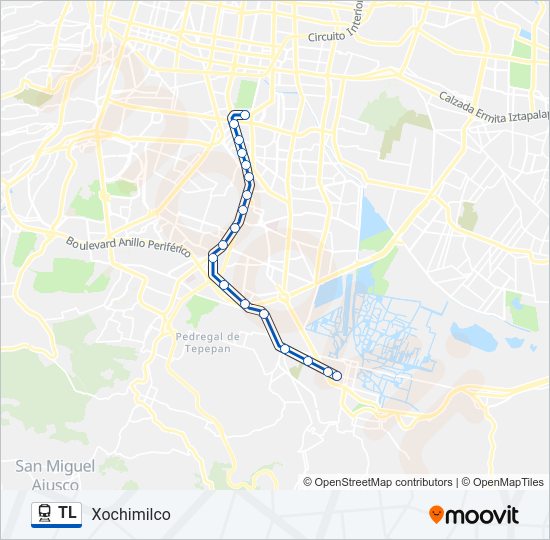 Mapa de TL de tren