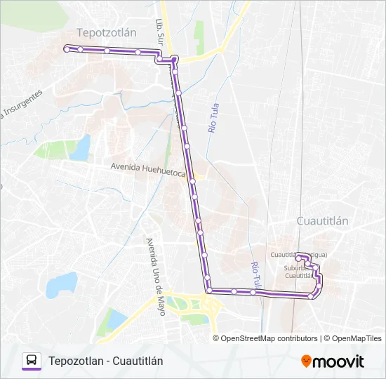 CUAUTITLÁN Bus Line Map