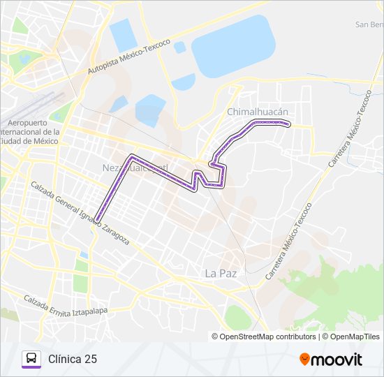 CLINICA 25 - PEÑÓN bus Line Map