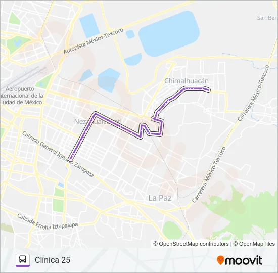 CLINICA 25 - PEÑÓN Bus Line Map