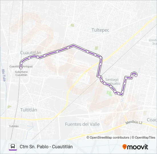 CTM SAN PABLO - CUAUTITLÁN Bus Line Map