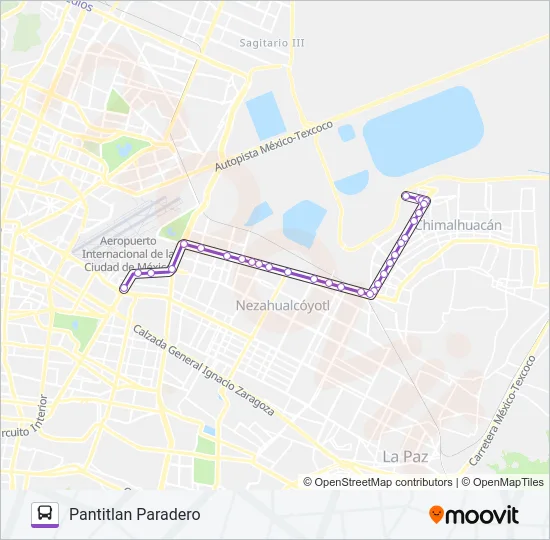 PARTE BAJA DE CHIMALHUACÁN Bus Line Map