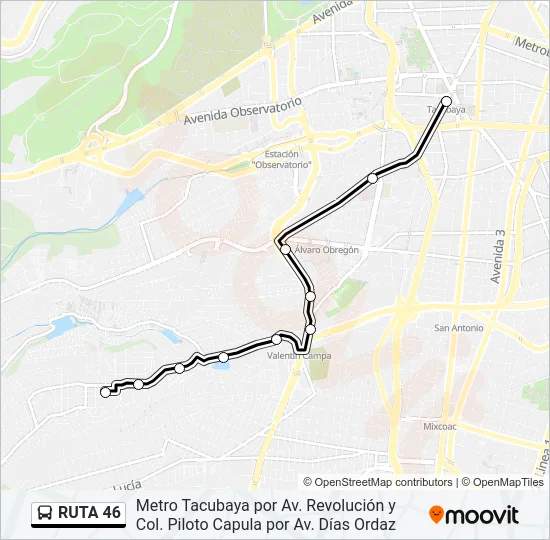 RUTA 46 Bus Line Map