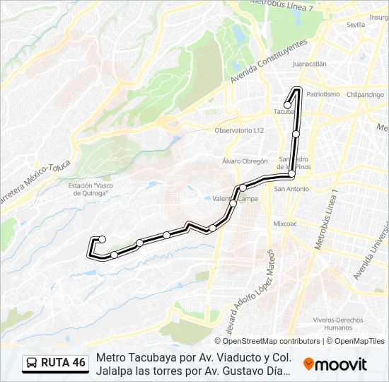RUTA 46 Bus Line Map