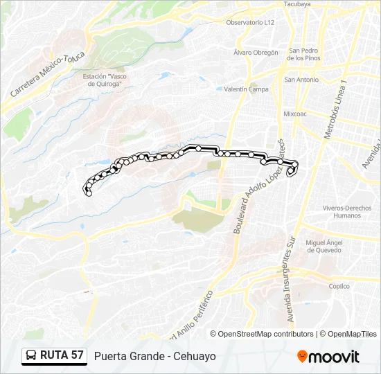 RUTA 57 Bus Line Map