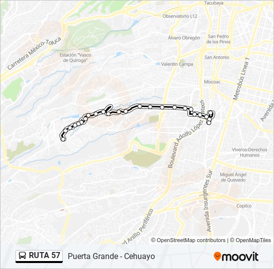RUTA 57 bus Line Map