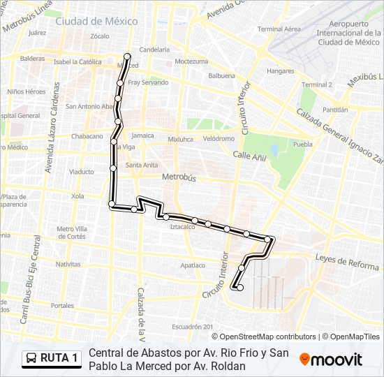 RUTA 1 bus Line Map
