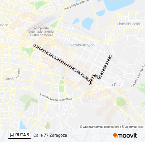 RUTA 9 Bus Line Map
