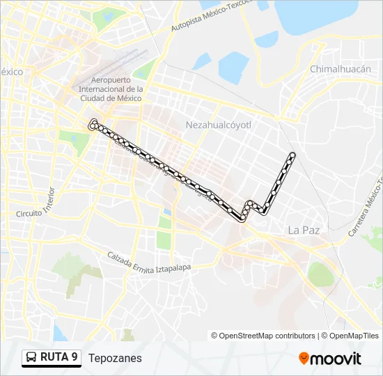 RUTA 9 Bus Line Map
