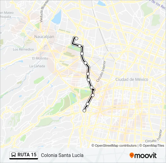 RUTA 15 Bus Line Map