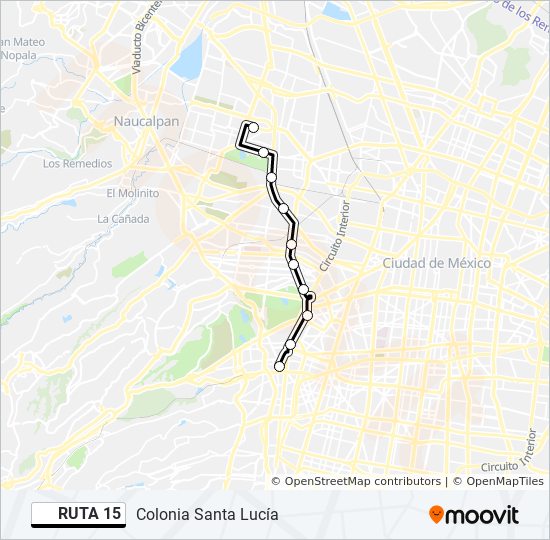 RUTA 15 bus Line Map