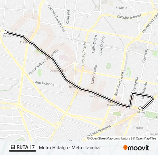 RUTA 17 Bus Line Map