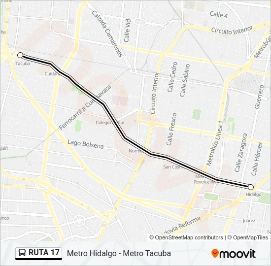RUTA 17 Bus Line Map
