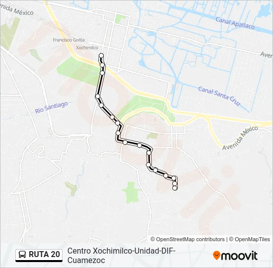 RUTA 20 Bus Line Map