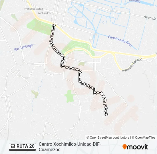 RUTA 20 Bus Line Map