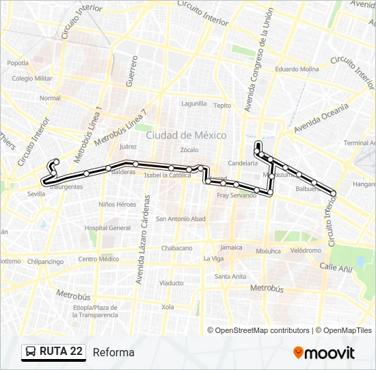 RUTA 22 Bus Line Map