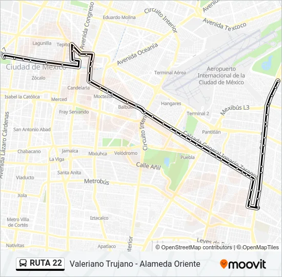 RUTA 22 Bus Line Map