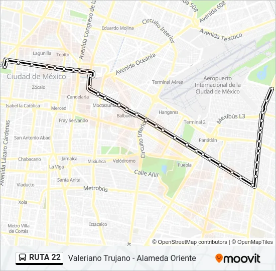 RUTA 22 Bus Line Map