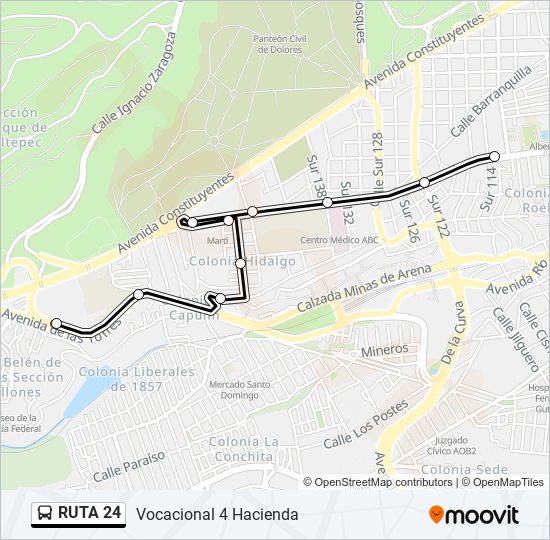 RUTA 24 bus Line Map