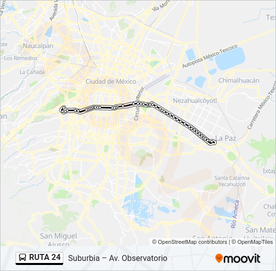 Mapa de RUTA 24 de autobús