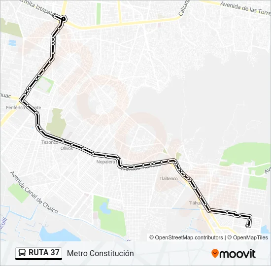 RUTA 37 Bus Line Map