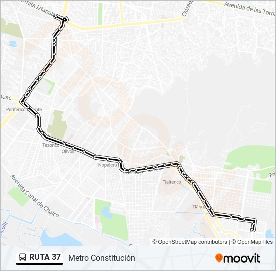 RUTA 37 bus Line Map