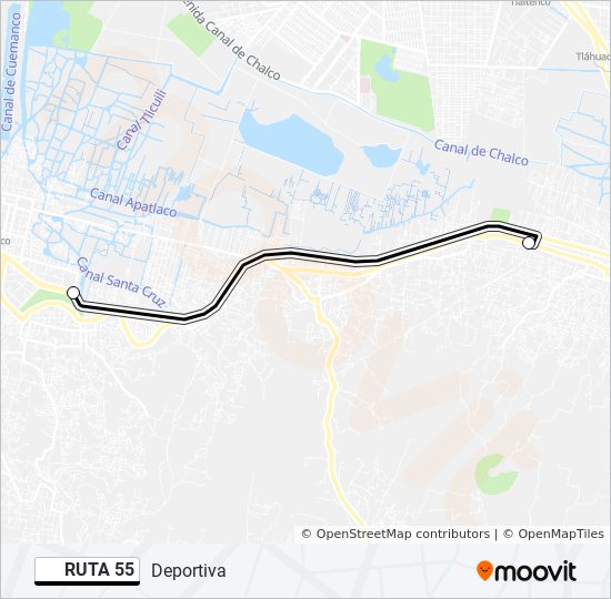 RUTA 55 bus Line Map
