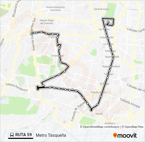 RUTA 59 Bus Line Map