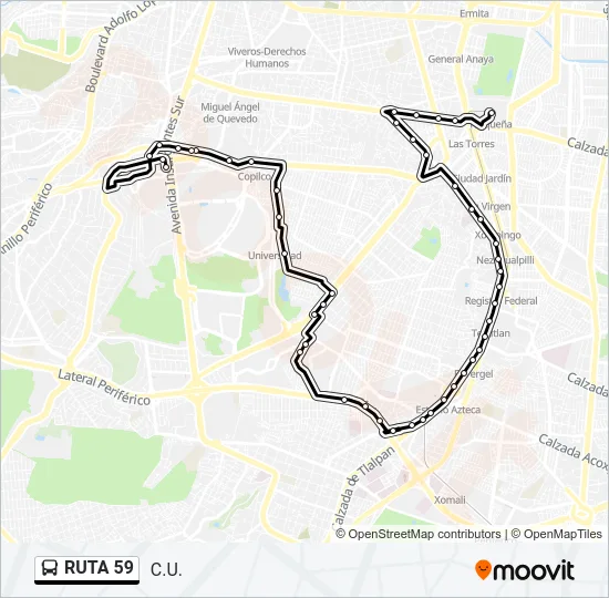 RUTA 59 Bus Line Map
