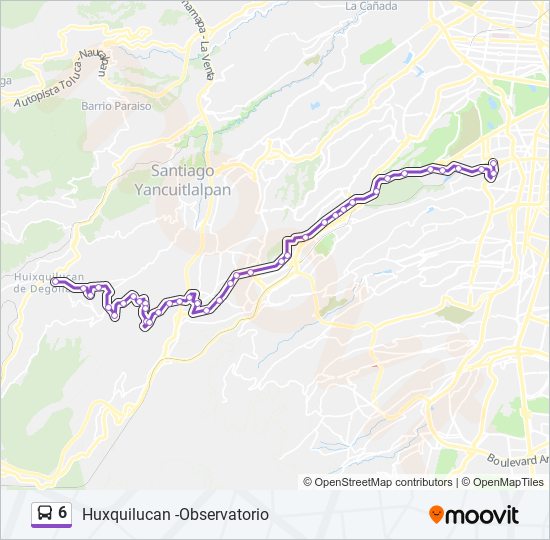 6 bus Line Map