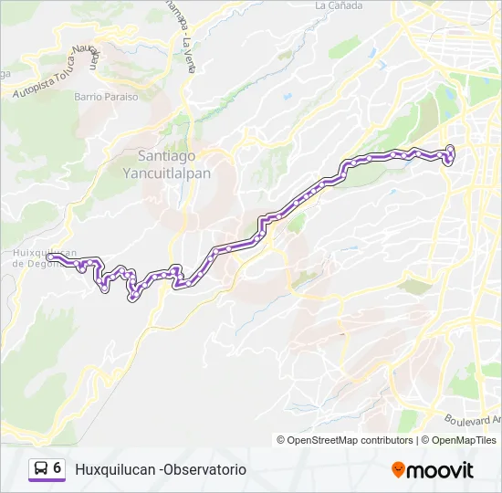 6 Bus Line Map