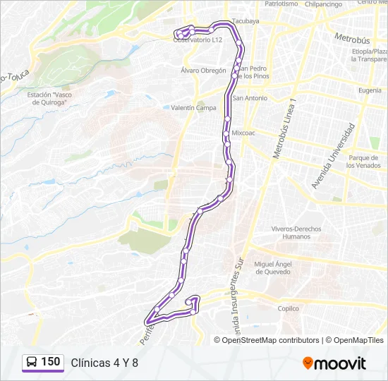 150 Bus Line Map