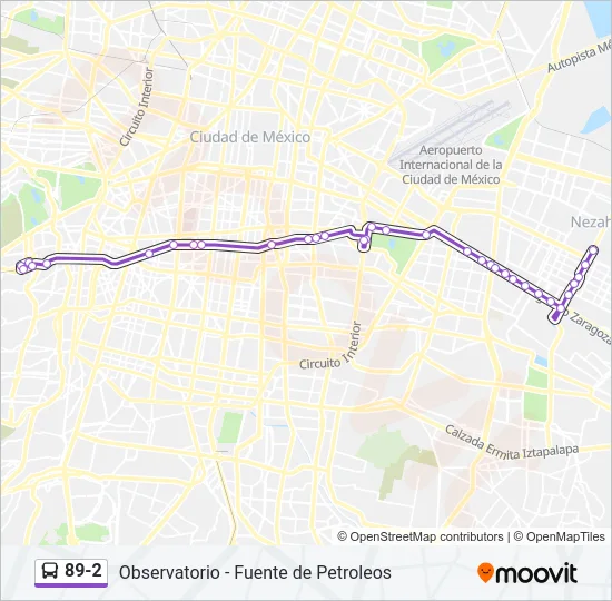 89-2 Bus Line Map