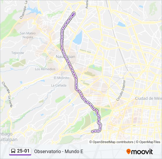 Mapa de 25-01 de autobús